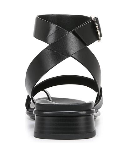 Naturalizer Birch Ankle Strap Sandals – Women’s Black Leather, Size 9M, Comfort