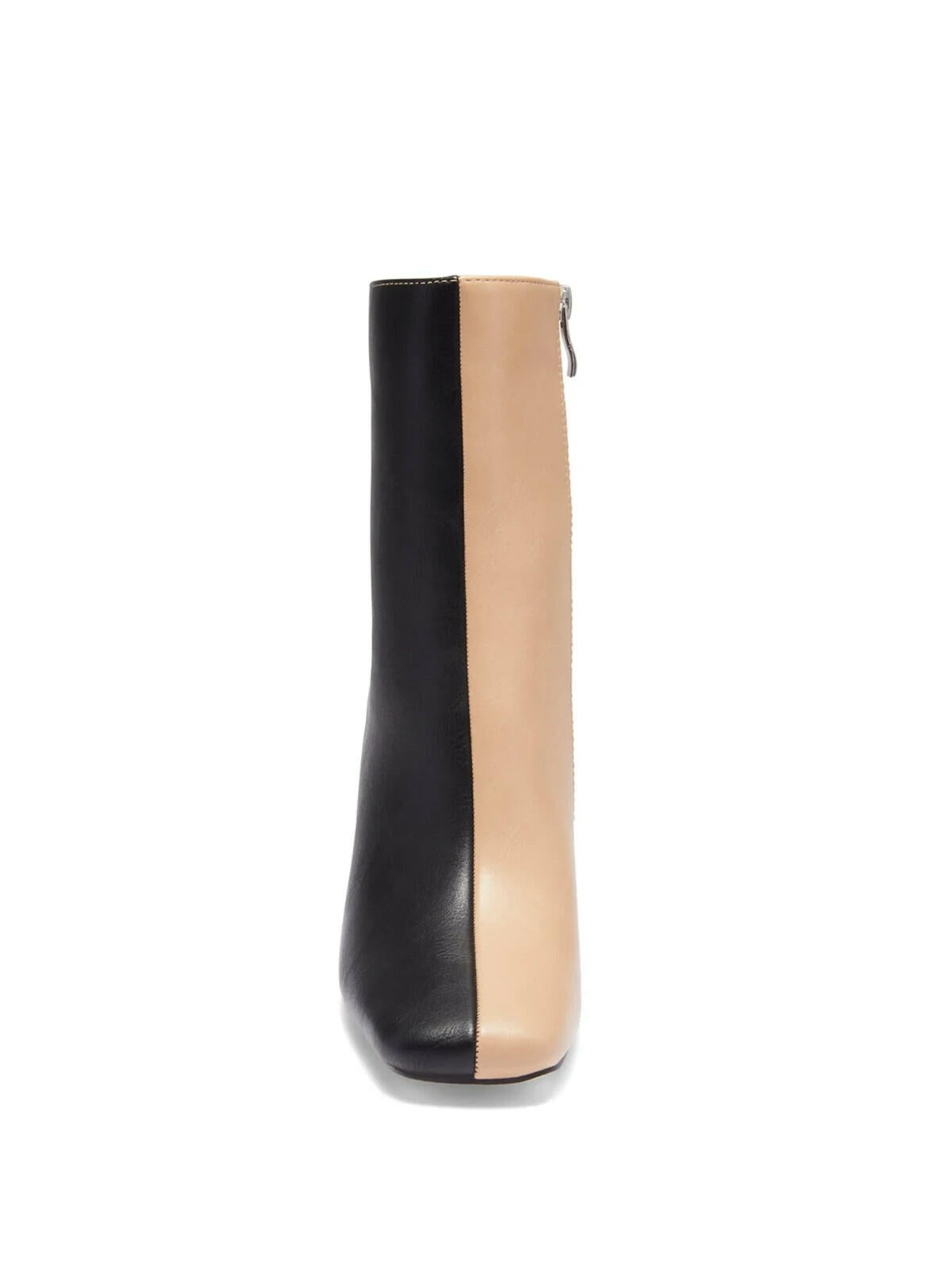 NY&C Mila Colorblock Block Heel Boots 9 Black Beige MSRP $119