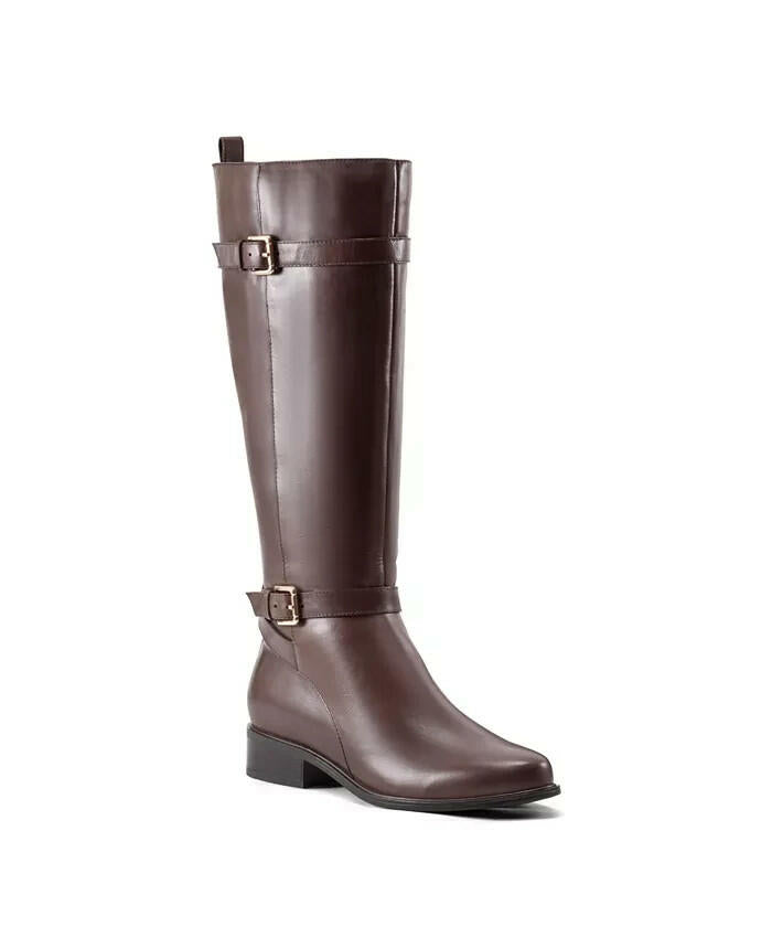 Rockport Harper Wide Calf Waterproof Boots 8 Brown MSRP $270