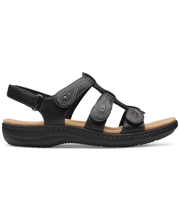 Clarks Laurieann Vine Strappy Sport Sandals 7 Black MSRP $90