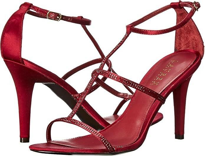 Lauren Ralph Lauren Aida Red Satin Leather Heels Size 7 Dress Shoes $150