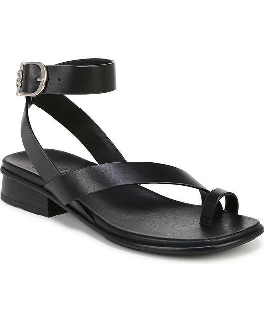 Easy Spirit Glenni Block Heel Sandals Women’s Black Leather
