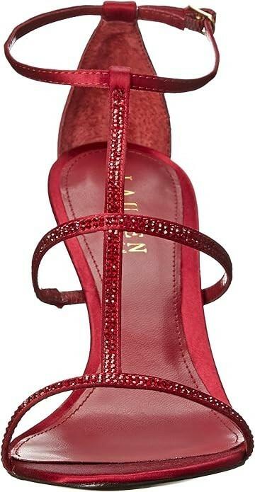 Lauren Ralph Lauren Aida Red Satin Leather Heels Size 7 Dress Shoes $150