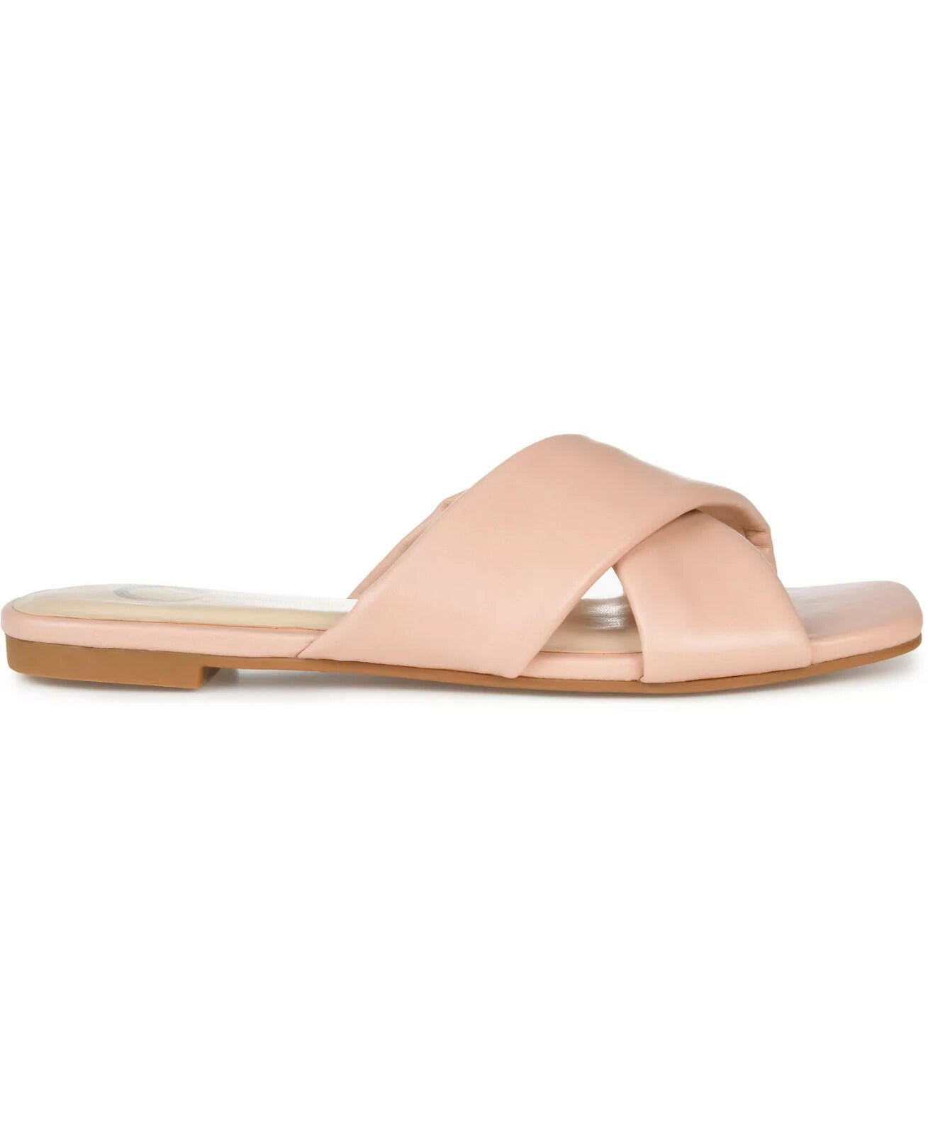 Journee Collection Carlotta Flat Slide Sandal Blush 11 New $69
