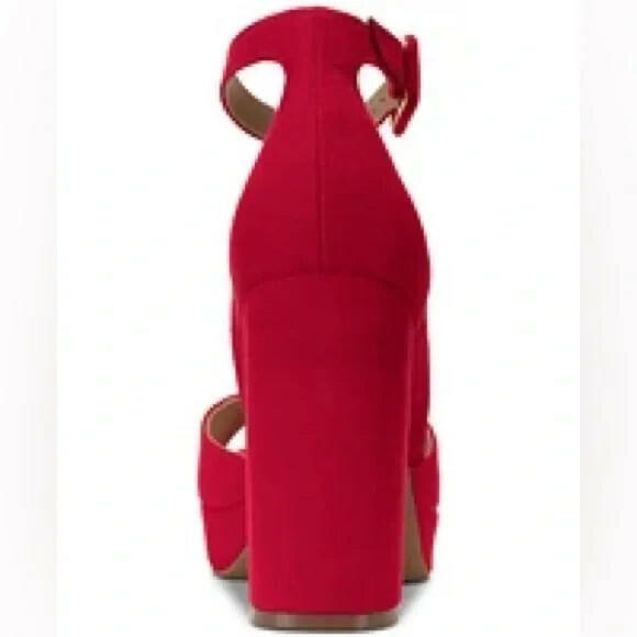 Sun Stone Reemaa Block-Heel Platform Cherry Red 11 MSRP $98