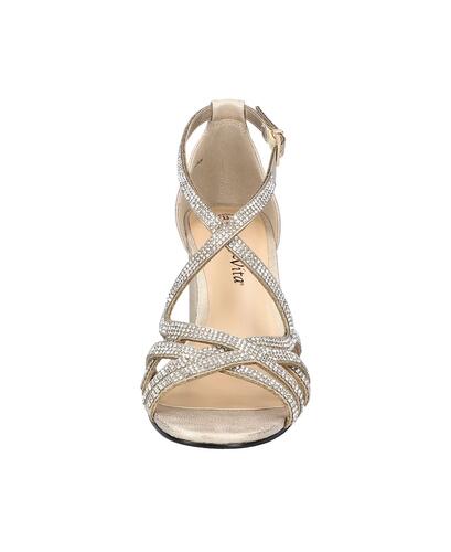 Bella Vita Aliette Dress Sandals – Women’s Soft Gold Metallic, Size 11N