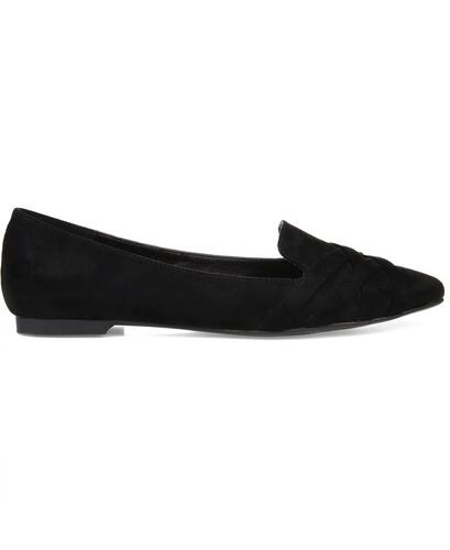 Journee Collection Audrey Flats – Women’s Black Faux Suede, Size 7
