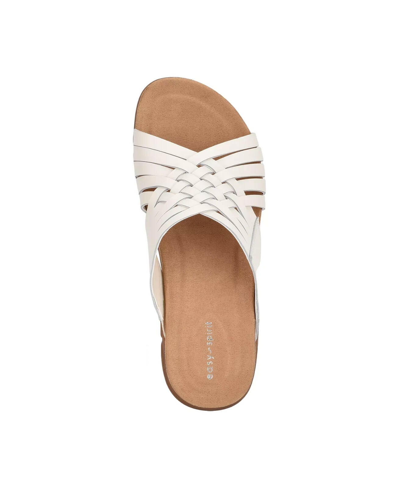 Easy Spirit Meadow Woven Slip On Sandal Ivory Cream 9 New $69