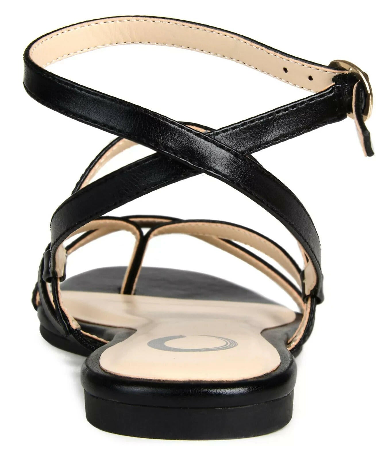 Journee Collection Serissa Flat Sandals Women’s Strappy Black 9.5 MSRP $79