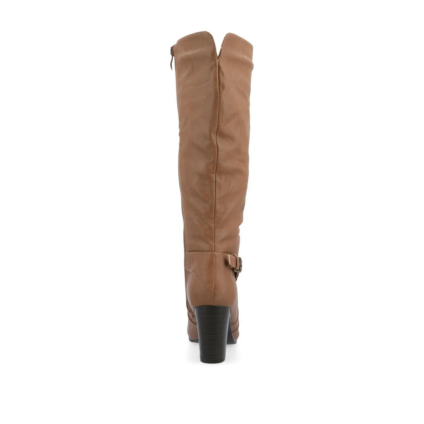 Journee Collection Carver Wide Calf Knee High Boots Gray 7 Vegan Leather $100