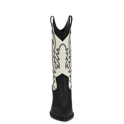 Nine West Keeks Pointed Toe Western Boots – Women’s White & Black  Size 6