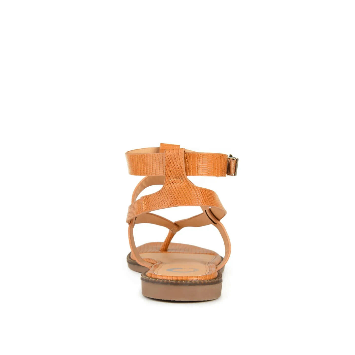 Journee Collection Womens Tangie Flat Wedge Sandals 10 Tan MSRP $69