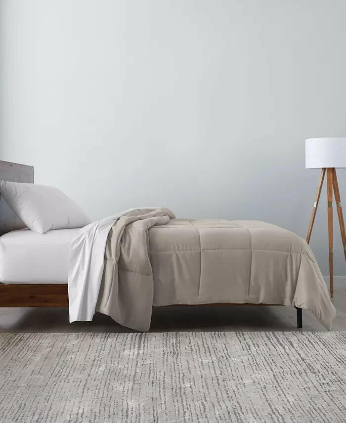 Ella Jayne Cozy Touch Down Alt Full Queen Comforter Khaki MSRP $89