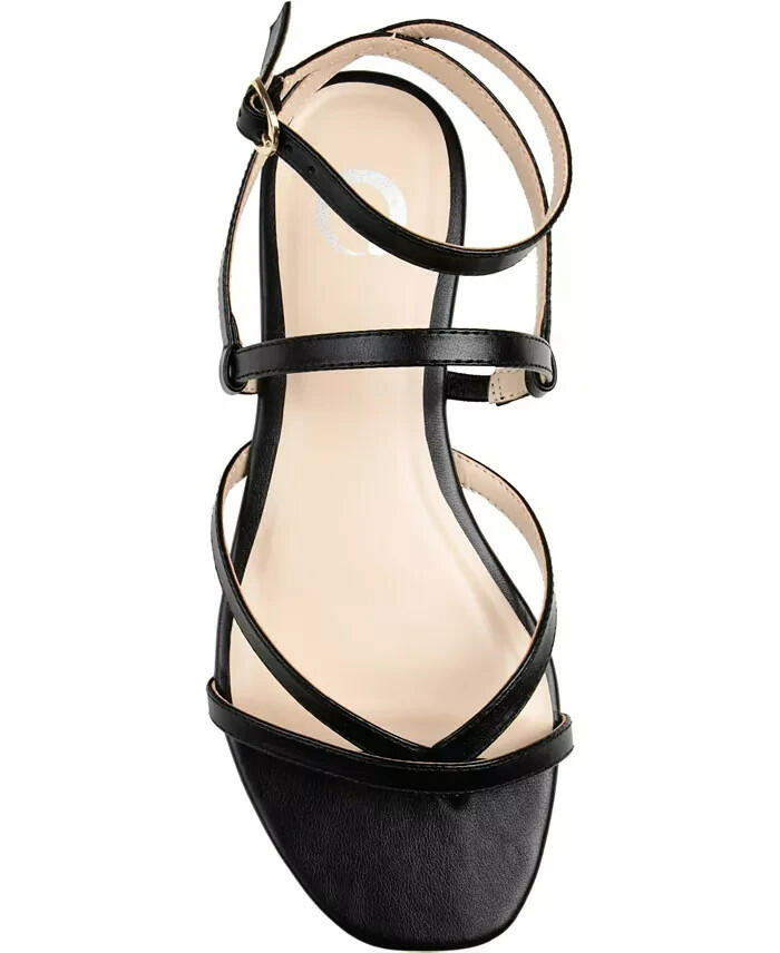 Journee Collection Serissa Flat Sandals Women’s Strappy Black 9.5 MSRP $79