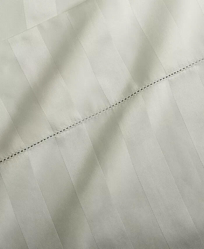 Charter Club Damask Stripe 550TC Sheet Set King Glacier Green MSRP $200
