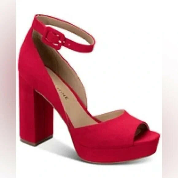 Sun Stone Reemaa Block-Heel Platform Cherry Red 11 MSRP $98