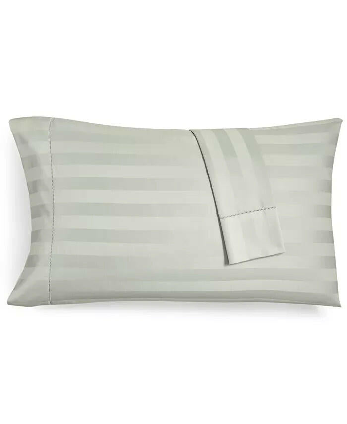Charter Club Damask Stripe 550TC Sheet Set King Glacier Green MSRP $200