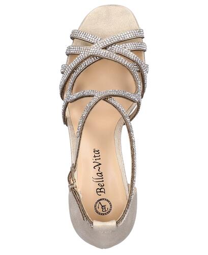 Bella Vita Aliette Dress Sandals – Women’s Soft Gold Metallic, Size 11N