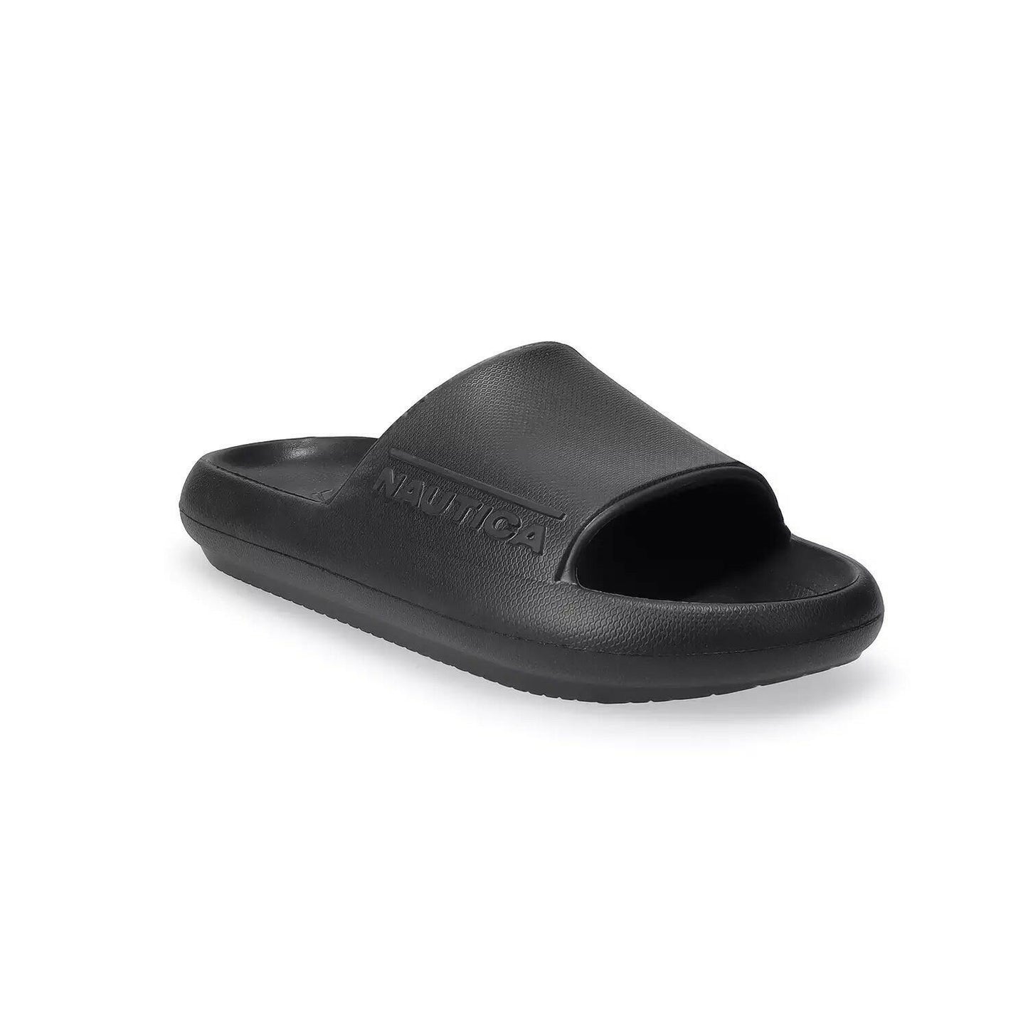 Nautica Dacio Flip Flops Slides Mens Size 9 Black EVA Comfort Slip On Sandals