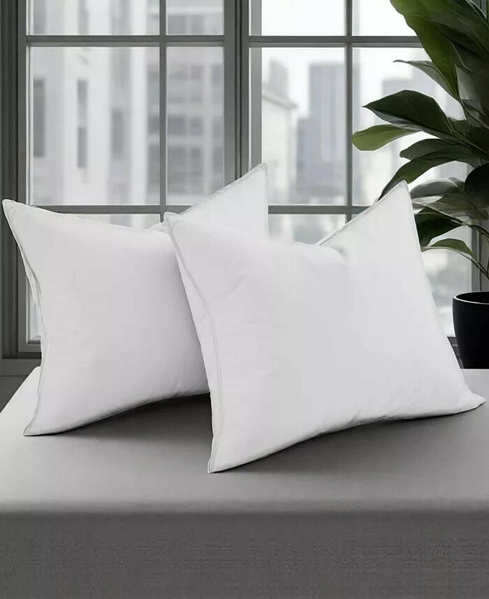 UNIKOME Medium Firm Goose Down Feather Pillow Set  of 2 King MSRP $210