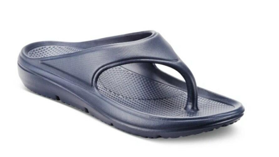 Club Room Remy Thong Sandals Mens Navy Slip On Casual Beach Size 9