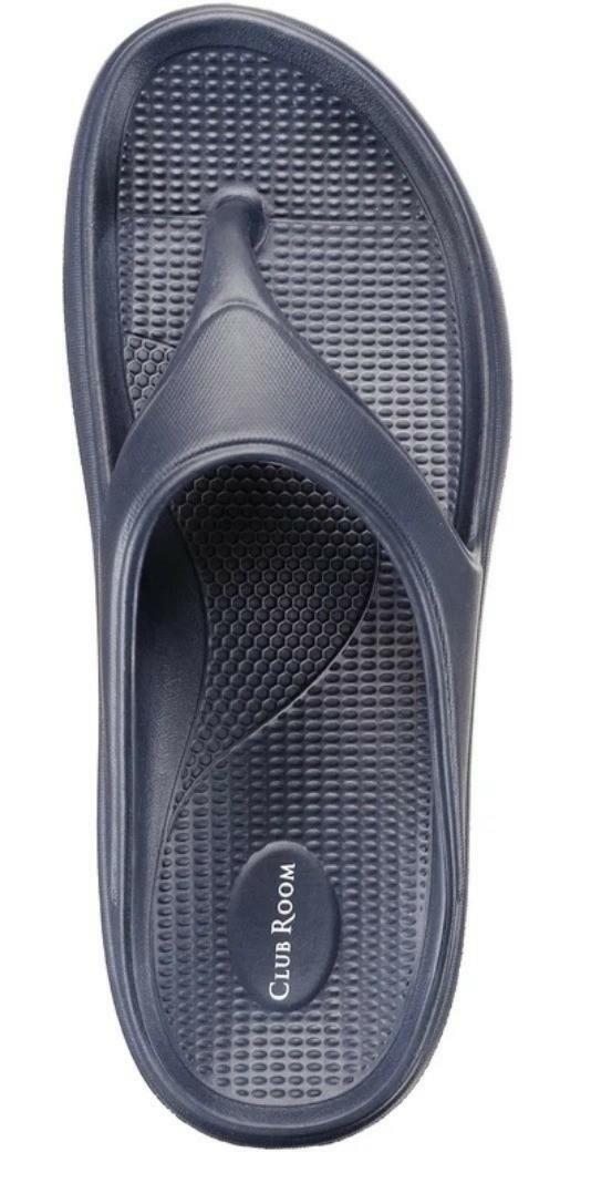 Club Room Remy Thong Sandals Mens Navy Slip On Casual Beach Size 9