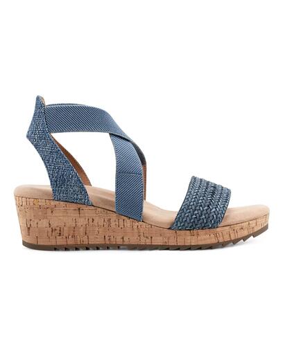 Easy Spirit Lorena Wedge Sandals – Women’s Blue Gold, Size 9.5