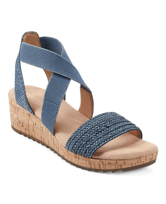 Easy Spirit Lorena Wedge Sandals Women’s Blue Gold