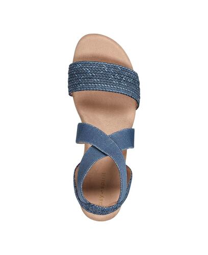 Easy Spirit Lorena Wedge Sandals – Women’s Blue Gold, Size 9.5