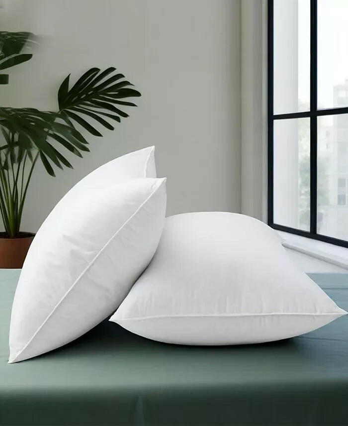 UNIKOME Medium Firm Goose Down Feather Pillow Set  of 2 King MSRP $210