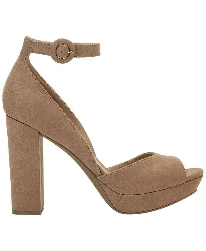 Wild Pair Womens Reeta Platform Pumps Stone Tan 10 New $89