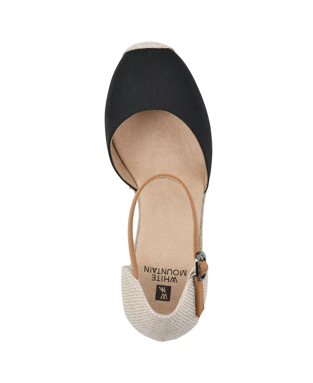 White Mountain Womens Mamba Espadrille Wedge Sandals Black Size 9 MSRP $79