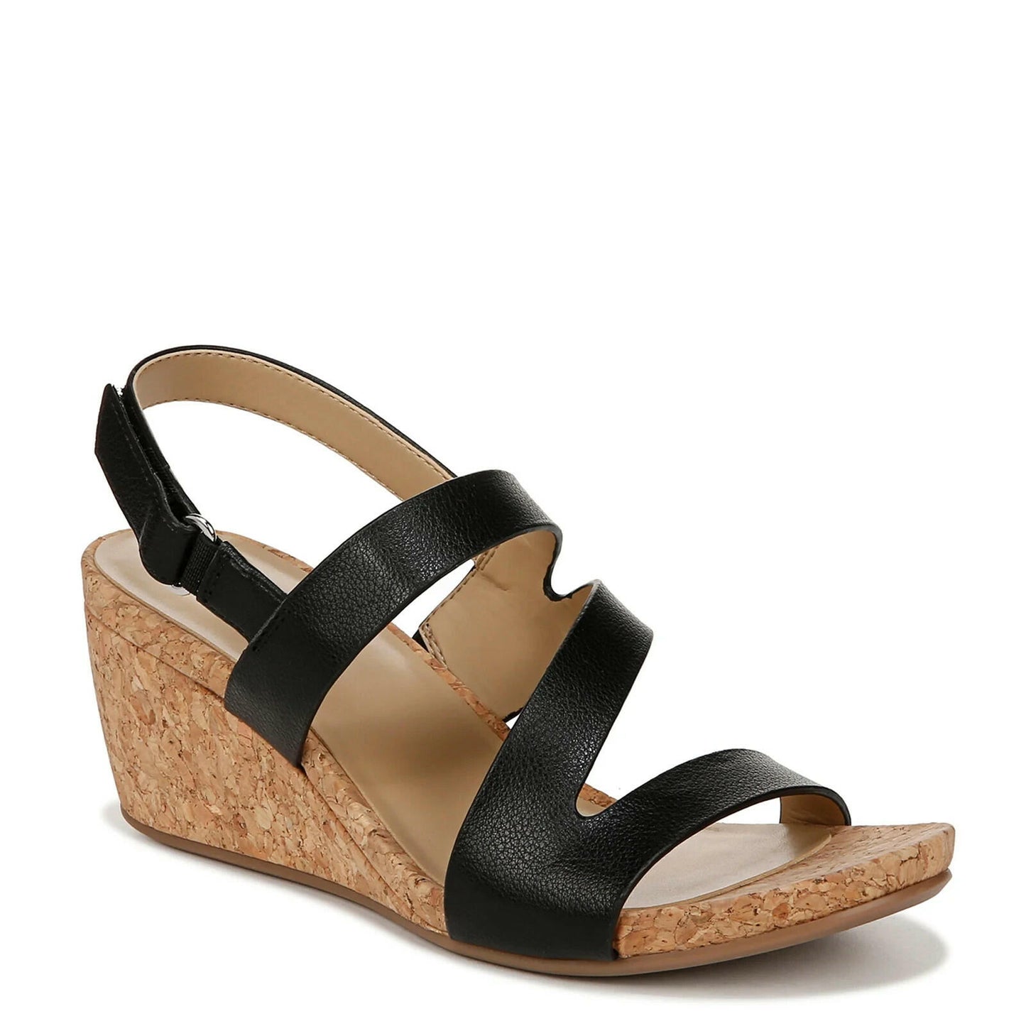 Naturalizer Adria Wedge Sandal Black Size 10 New MSRP $99