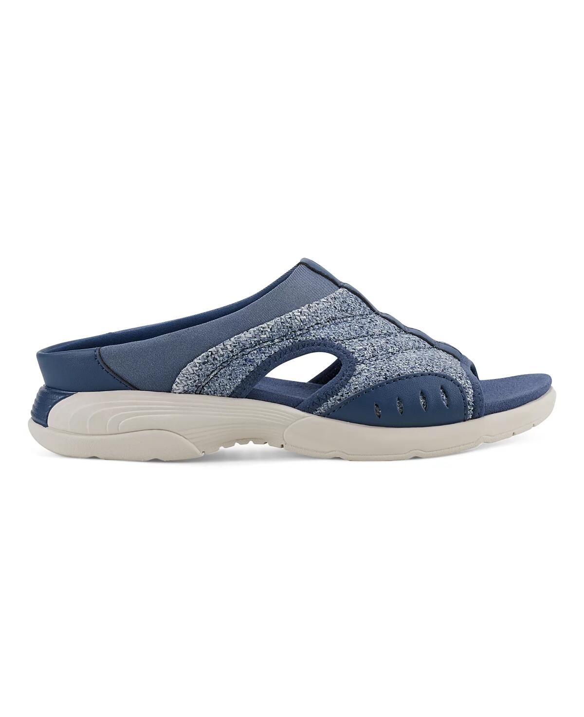 Easy Spirit Womens Traciee 2  Lightweight Flat Sandals Blue 10 W MSRP $65