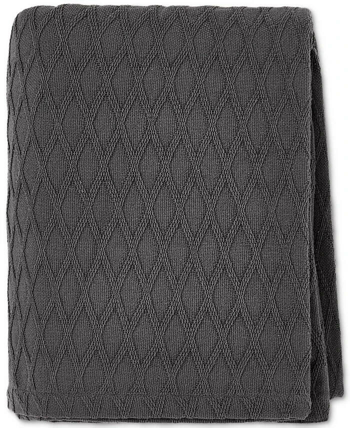 Lauren Ralph Lauren Classic Cotton Blanket Full Queen Gray MSRP $100