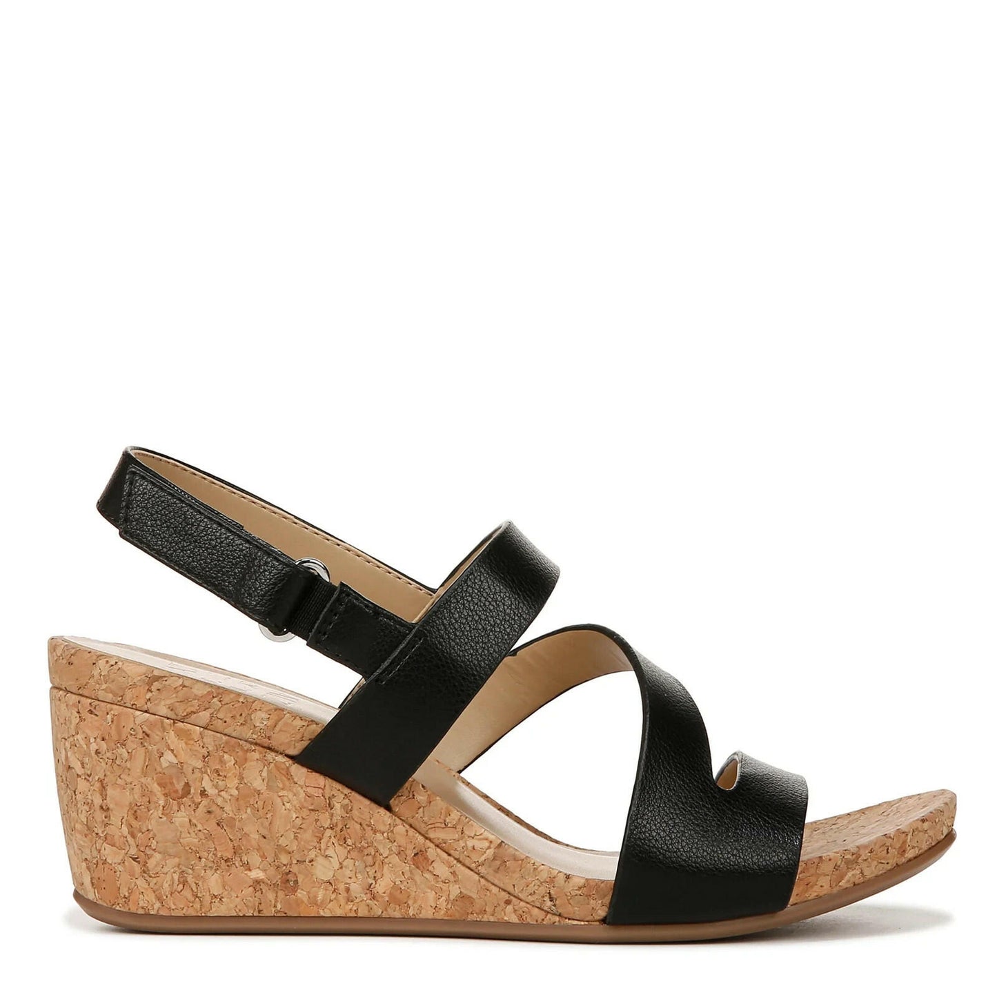 Naturalizer Adria Wedge Sandal Black Size 10 New MSRP $99