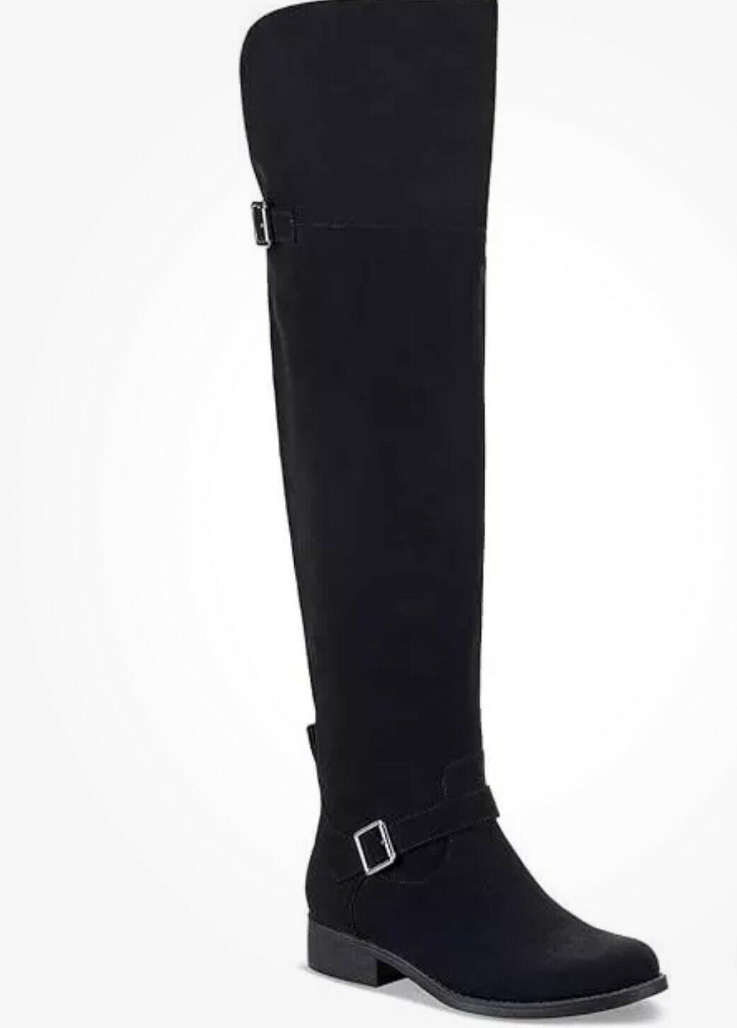 Sun and Stone Womens Anyaa Over The Knee Boots Black 6.5 New $100