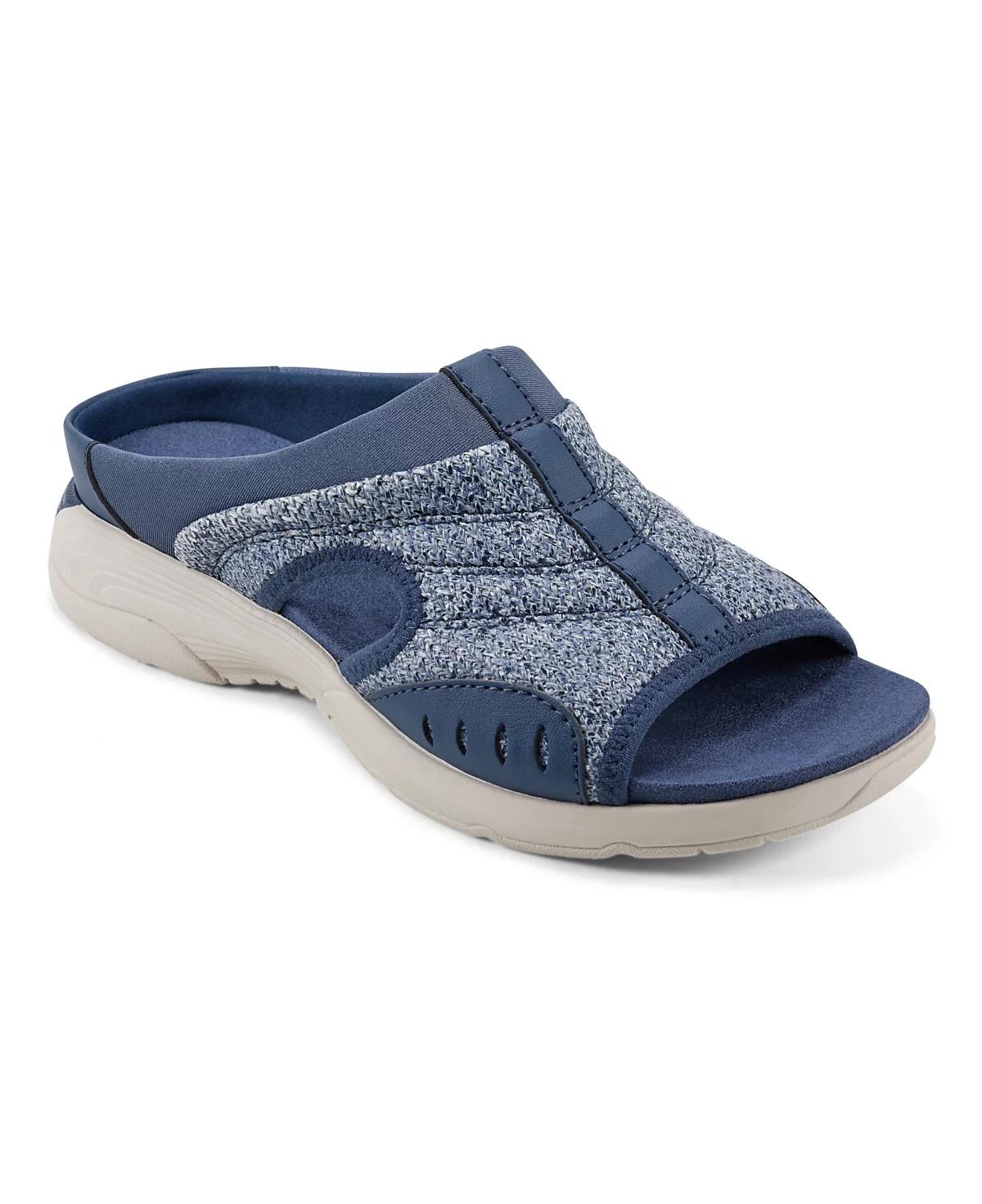 Easy Spirit Womens Traciee 2  Lightweight Flat Sandals Blue 10 W MSRP $65