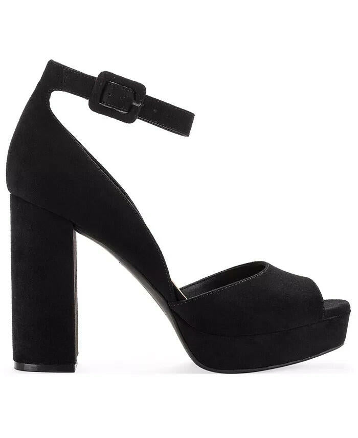 Sun + Stone Reemaa Block-Heel Platform Black 11 MSRP $98