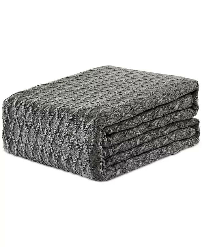Lauren Ralph Lauren Classic Cotton Blanket Full Queen Gray MSRP $100