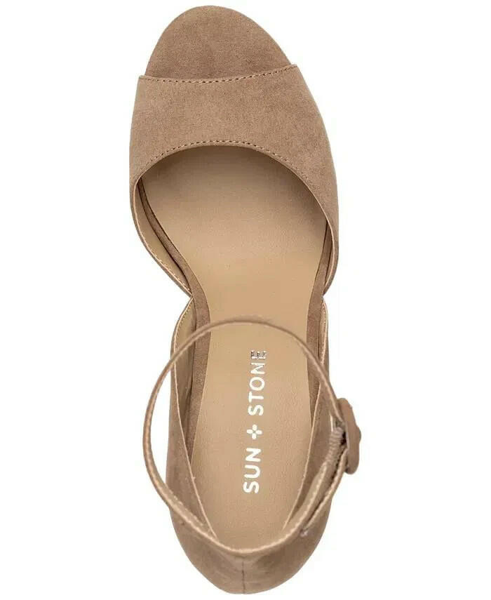 Wild Pair Womens Reeta Platform Pumps Stone Tan 10 New $89