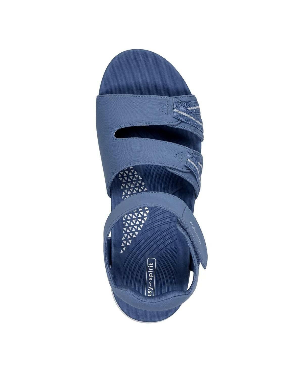 Easy Spirit Weber Women’s Sporty Sandals Light Wedge Comfort Walking Blue 5