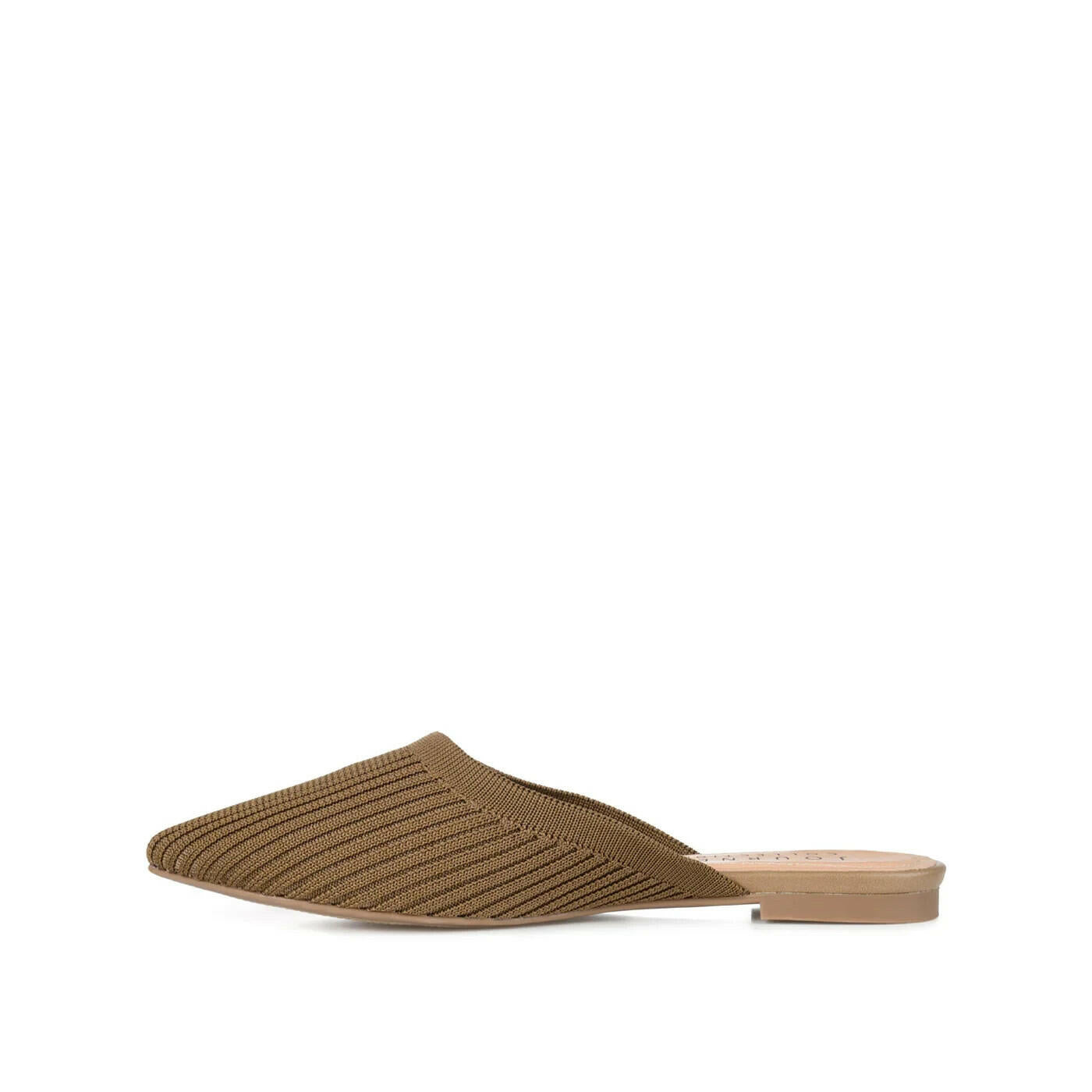 Journee Collection Women's Aniee Knit Fabric Mule Flats Taupe 8 MSRP $79