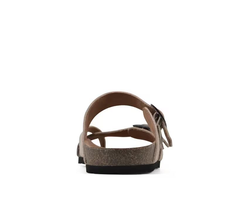 Women's Gracie Suede Toe Loop Sandals Sandwood Beige 9 MSRP $59