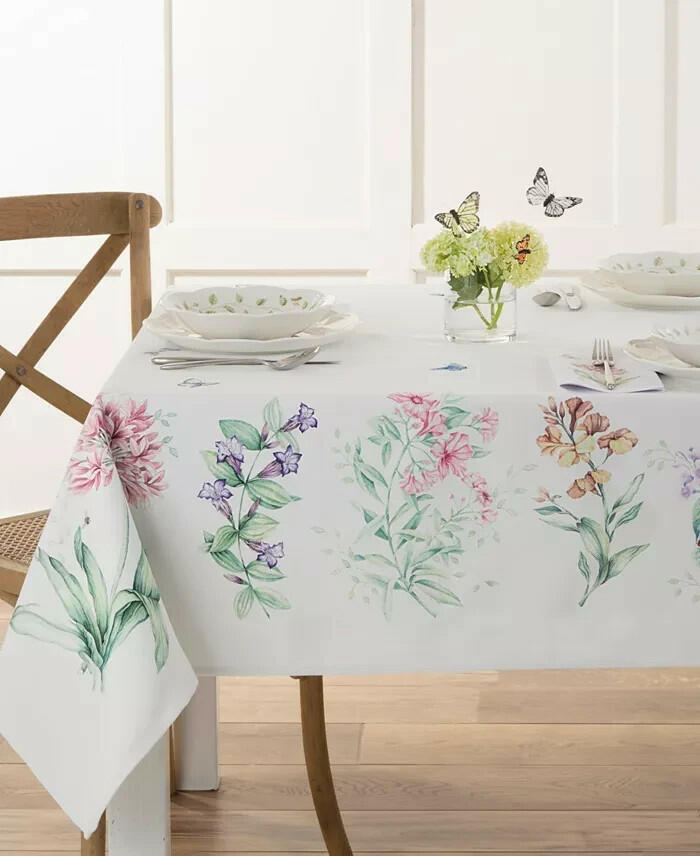 Lenox Butterfly Meadow Garden Tablecloth 60x84 MSRP $48