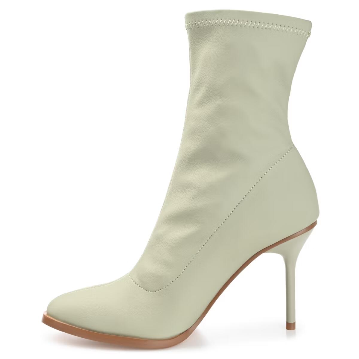 Journee Collection Gizzel Stiletto Ankle Bootie Olive Green 8 New $119