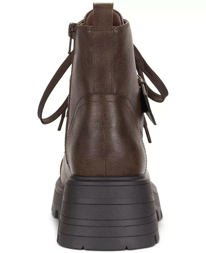 Sun Stone Sun Stone Womens Rickyy Combat Booties Brown 11 MSRP $79