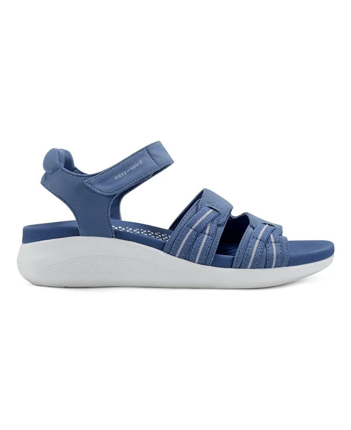 Easy Spirit Weber Women’s Sporty Sandals Light Wedge Comfort Walking Blue 5