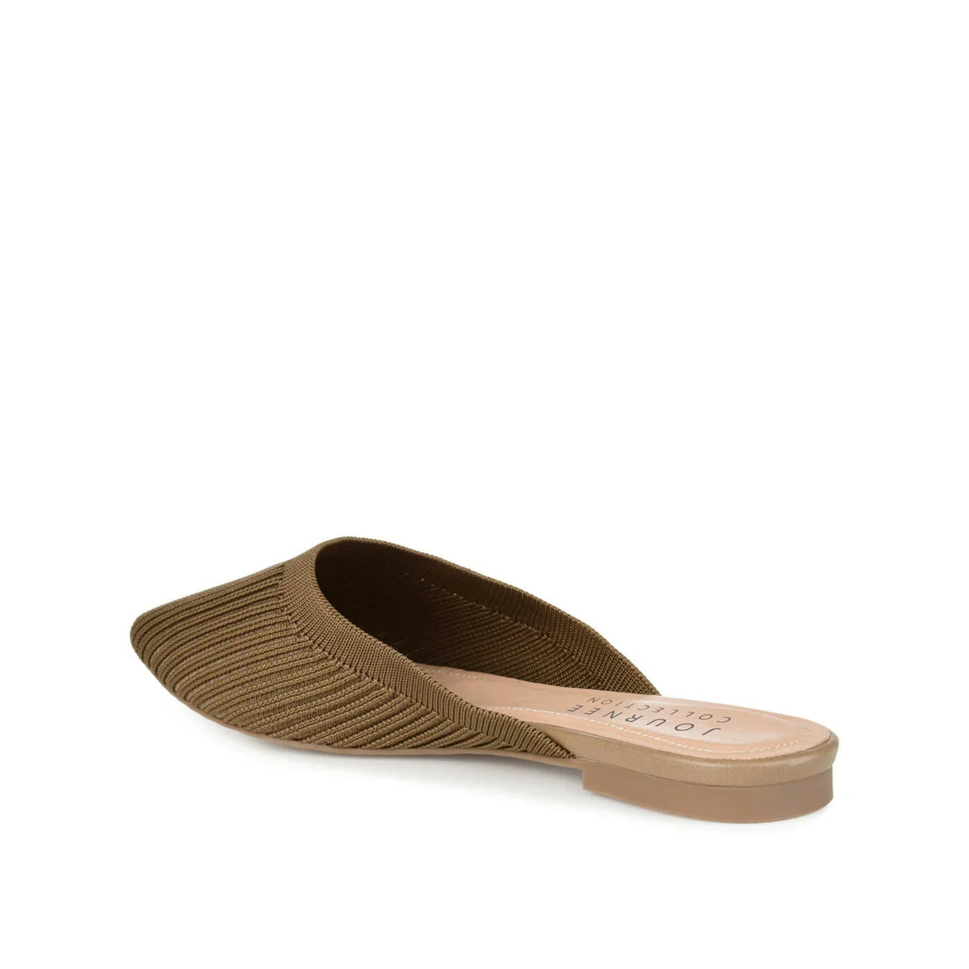 Journee Collection Women's Aniee Knit Fabric Mule Flats Taupe 8 MSRP $79