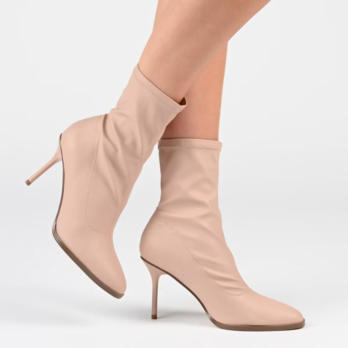 Journee Collection Gizzel Stiletto Ankle Bootie Olive Green 8.5 New $119